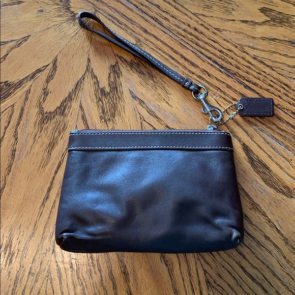 Coach leather wristlet brown - Picture 2 of 8